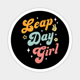 Cute Leap Day Girl Feb 29th Birthday Leap Day February 29 Magnet